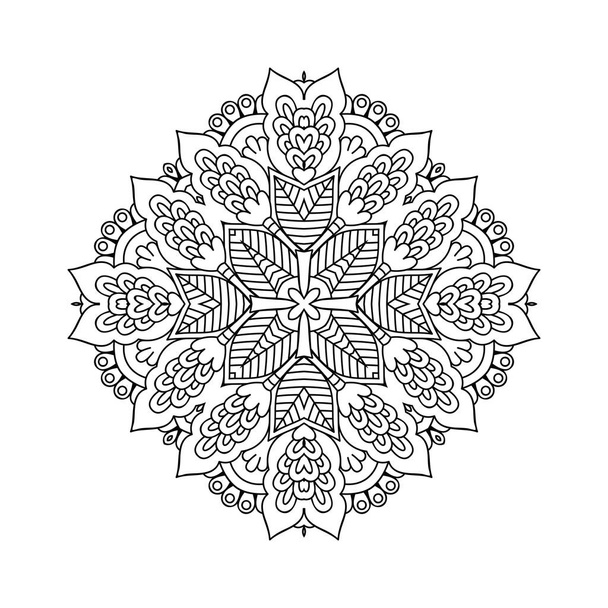 Mandala. Vintage decorative elements. Hand drawn background - Vector, imagen