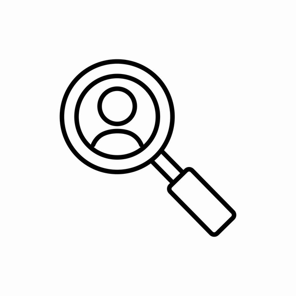 Desenhe o ícone do usuário de busca.Pesquise a ilustração do vetor do usuário. Símbolo para web e móvel
 - Vetor, Imagem