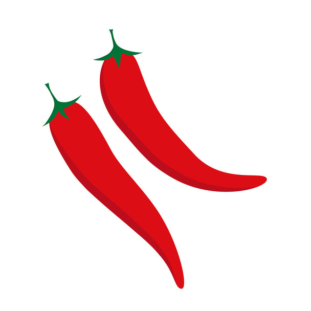 Hot chilli διανυσματική απεικόνιση σε λευκό φόντο - Διάνυσμα, εικόνα