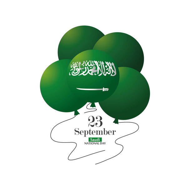 Національне свято Королівства Саудівська Аравія відзначається 23 вересня. - Вектор, зображення