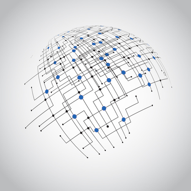 Globe technologique abstrait
 - Vecteur, image