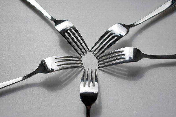 forks on white background - Photo, Image