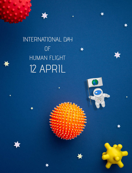 Internationaler Tag der bemannten Raumfahrt 12. April. - Foto, Bild