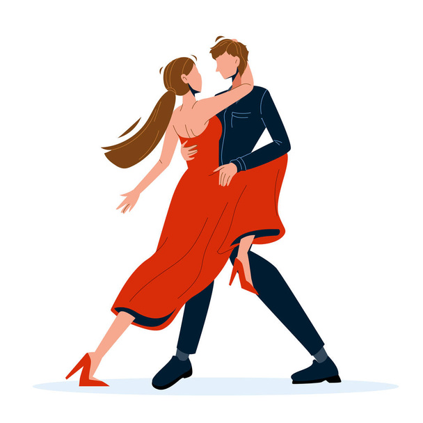 Tango tanec pár muž a žena vektor - Vektor, obrázek