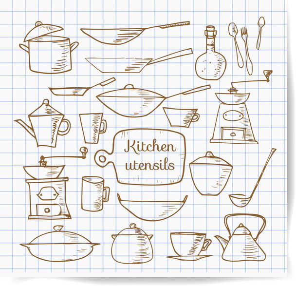Kitchen tools - Vektor, kép