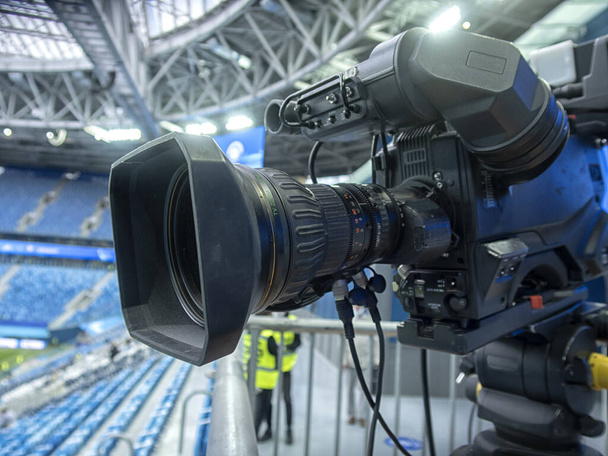 Fernsehen beim Fußball. Fußballspiel-Kamera. - Foto, Bild