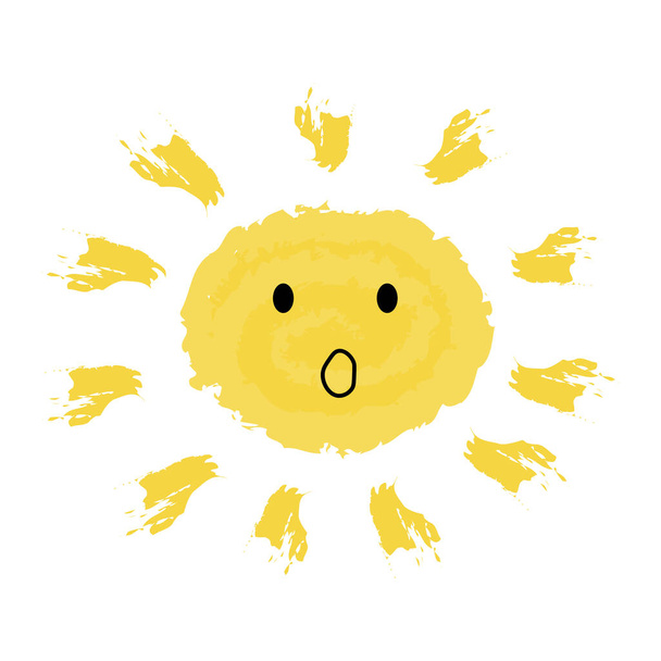 Векторная иллюстрация солнца - Вектор,изображение