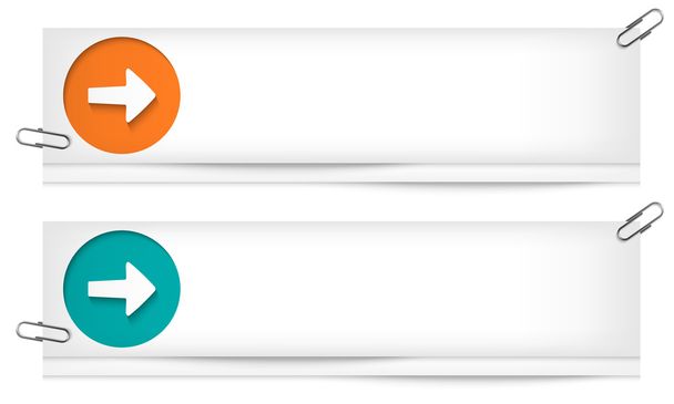 set of two blank banners with arrows - Vecteur, image