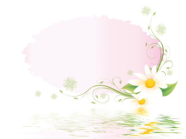 Greeting card with flowers - Φωτογραφία, εικόνα