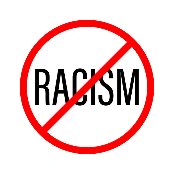 bandiera vettore anti razzismo. Le vite nere contano. Smettila di fare il razzista. concetto di razza diversità razziale. insieme contro la discriminazione razziale, la disuguaglianza. uguaglianza delle persone. Non riesco a respirare. sfondo bianco - Vettoriali, immagini