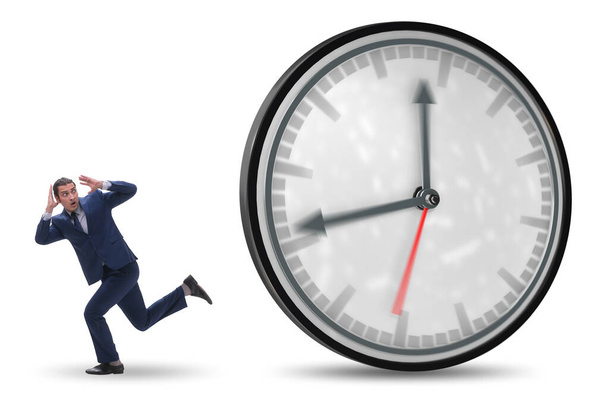 時間管理の概念におけるビジネスマンの従業員 - 写真・画像