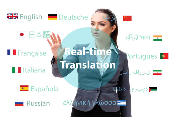 Concetto di traduzione online da lingua straniera - Foto, immagini