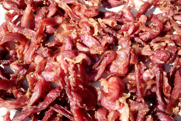 viande de buffle séchée, porc séché asiatique street food - Photo, image