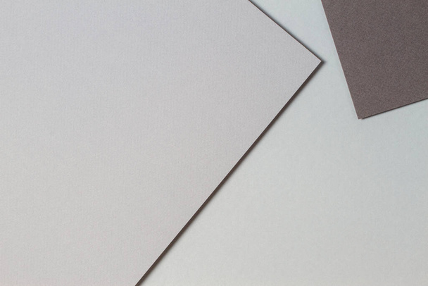 Astratto grigio monocromatico sfondo carta creativa texture. Forme e linee geometriche minime - Foto, immagini