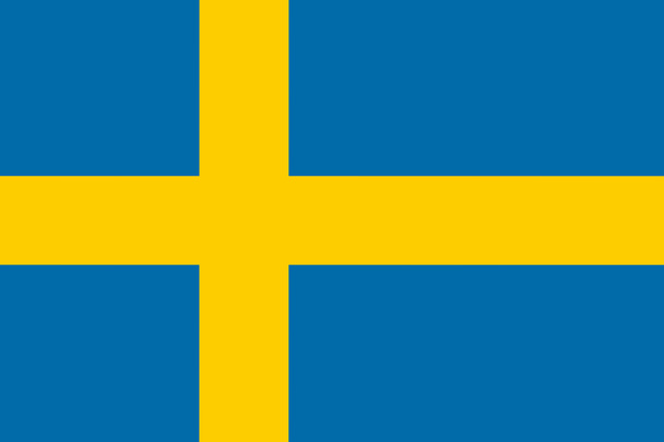 Nationalflagge Schwedens. Das wichtigste Symbol eines unabhängigen Landes. Ein Attribut von der Größe eines demokratischen Staates. - Foto, Bild
