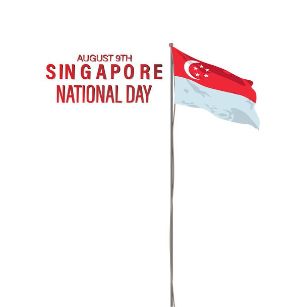 Vector Illustration of August 9th Singapore's independence day. city-state Singapore National Day. Abstract Design. - Vector, Image