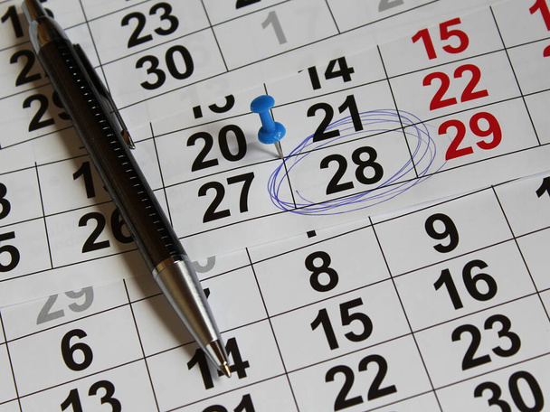 kalenderjaar van de werkdag - Foto, afbeelding