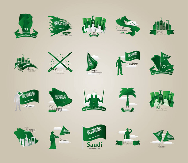Національний день Саудівської Аравії ікони - Вектор, зображення