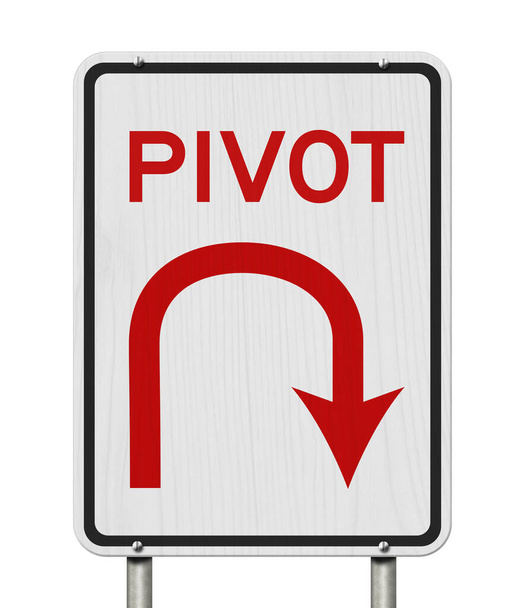 Pivot útjelző jel U-turn nyíl ikon elszigetelt fehér - Fotó, kép