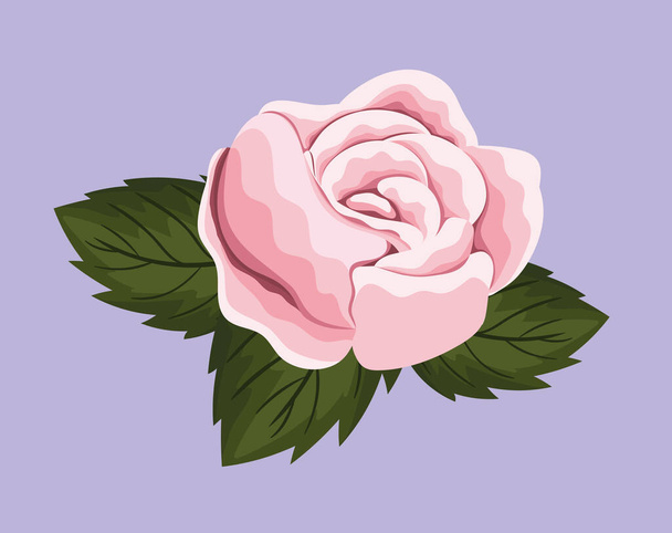 pink rose flower painting vector design - Vector, Image
