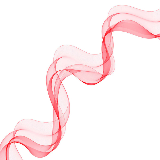 Червона абстрактна хвиля ізольована на білому тлі. Рекламне компонування. Векторна графіка
. - Вектор, зображення