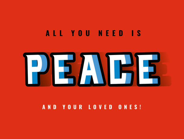 all you need is peace lettering vector design - Vector, Image