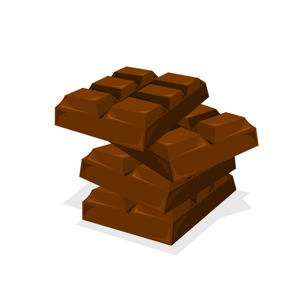 stapel chocoladereep vector - Vector, afbeelding