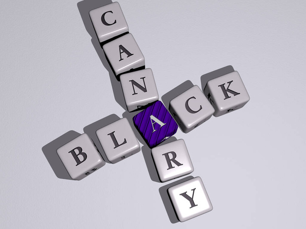 сочетание BLACK CANARY, построенное кубическими буквами с верхней точки зрения, отлично подходит для презентации концепции. фон и иллюстрация - Фото, изображение