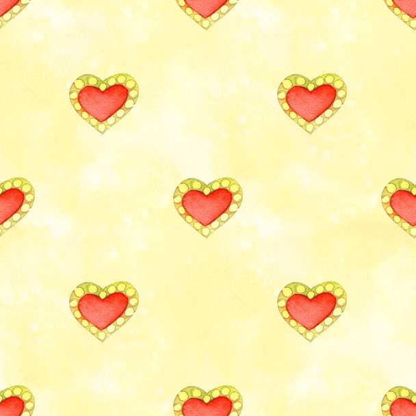 Heart seamless pattern. Valentines Day Illustration background. - Foto, Imagem