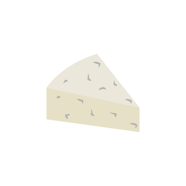 Dorblu τυρί έγχρωμη εικόνα. Σημάδια και σύμβολα μπορούν να χρησιμοποιηθούν για web, λογότυπο, mobile app, UI, UX σε λευκό φόντο - Διάνυσμα, εικόνα