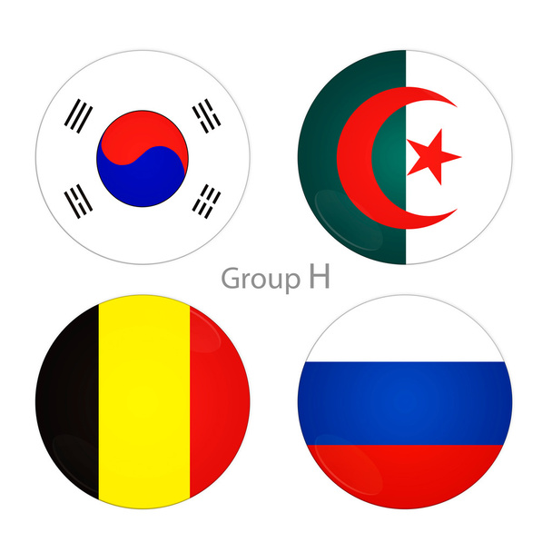 Grupa h - korea Południowa, Algieria, Belgia, Rosja - Zdjęcie, obraz