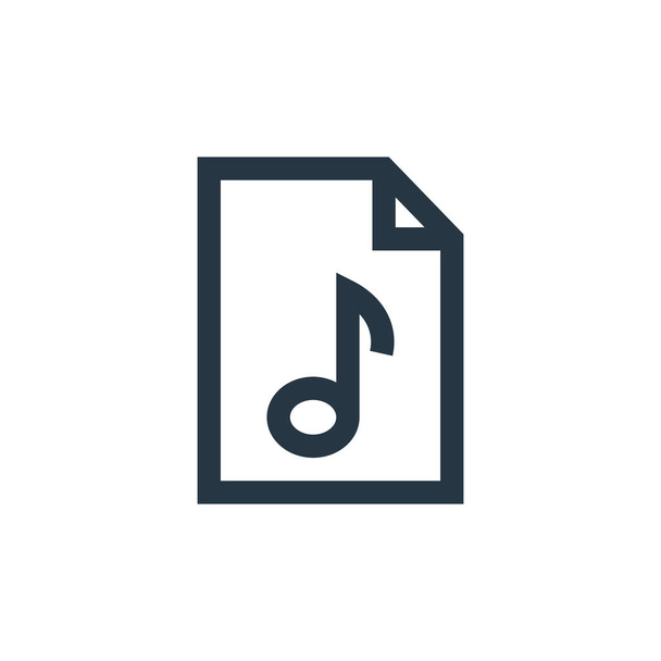 audio file icon vector from music concept. Thin line illustration of audio file editable stroke. audio file linear sign for use on web and mobile apps, logo, print media. - Vector, Image