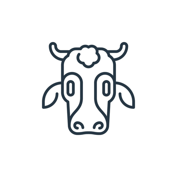 διάνυσμα εικονιδίου αγελάδας από την ιδέα Χόλαντ. Λεπτή γραμμή απεικόνιση της αγελάδα επεξεργάσιμο εγκεφαλικό επεισόδιο. γραμμικό σήμα αγελάδας για χρήση σε εφαρμογές web και mobile, λογότυπο, έντυπα μέσα. - Διάνυσμα, εικόνα