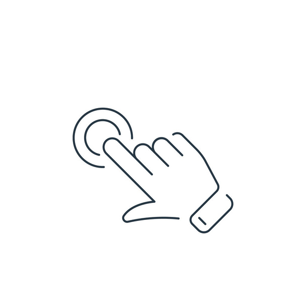 touch icon vector van hardware en technologie concept. Dunne lijn illustratie van aanraakbare beroerte. touch lineair teken voor gebruik op web en mobiele apps, logo, printmedia. - Vector, afbeelding