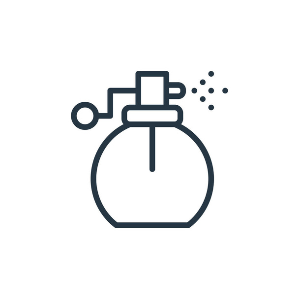 spray fles pictogram vector van badkamer accessoires concept. Dunne lijn illustratie van spray fles bewerkbare slag. spuitfles lineair bord voor gebruik op web en mobiele apps, logo, printmedia. - Vector, afbeelding