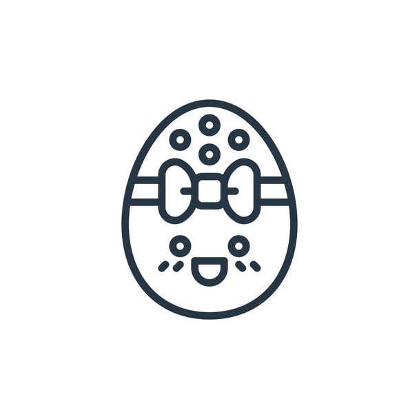 イースターアバターのアイコンベクター。卵編集可能なストロークの細い線図。ウェブやモバイルアプリ、ロゴ、印刷メディアで使用するための卵の線形記号. - ベクター画像