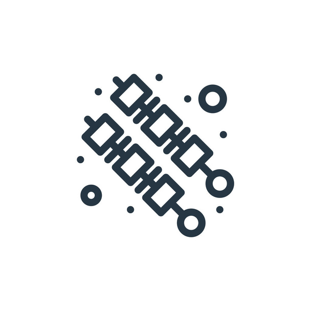 BBQ ikona vektor z konceptu potravin. Tenká čára ilustrace BBQ editovatelné tah. BBQ lineární znak pro použití na webových a mobilních aplikacích, logo, tisková média. - Vektor, obrázek