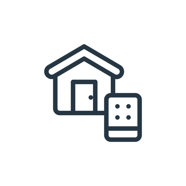 smarthome icon vector from smarthome concept. Thin line illustration of smarthome editable stroke. smarthome linear sign for use on web and mobile apps, logo, print media. - Vector, Image