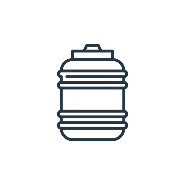 Wasserflaschen-Symbolvektor von cinco de mayo concept. Dünne Abbildung einer Wasserflasche mit editierbarem Strich. Lineares Wasserflaschenschild für Web und mobile Apps, Logo, Printmedien. - Vektor, Bild