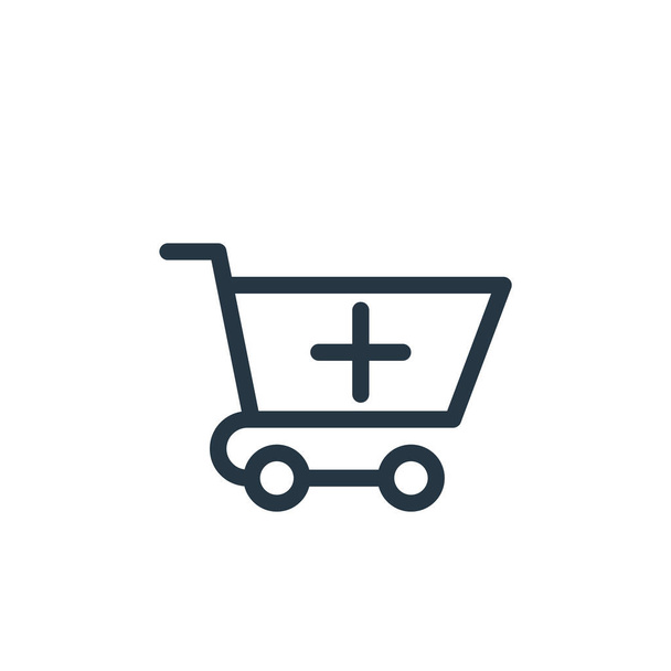 add cart icon vector from marketing and entertainment concept. Thin line illustration of add cart editable stroke. add cart linear sign for use on web and mobile apps, logo, print media. - Vector, Image