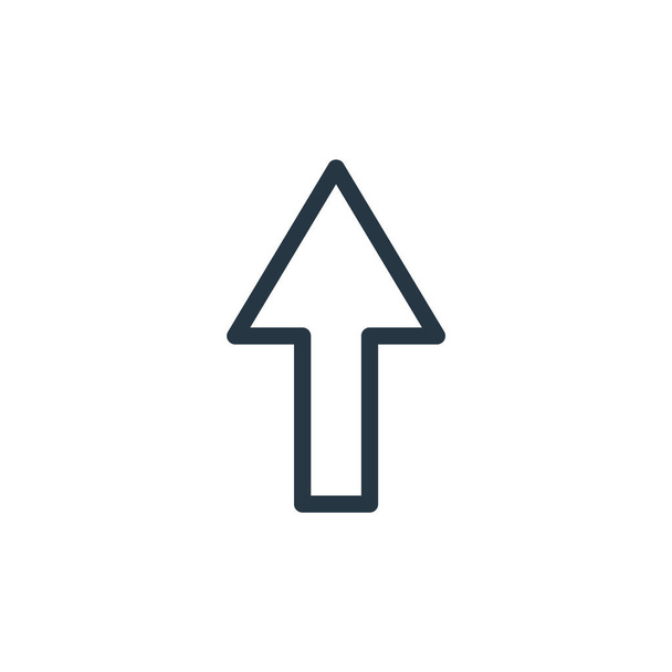 up arrow icon vector from communication and media concept. Thin line illustration of up arrow editable stroke. up arrow linear sign for use on web and mobile apps, logo, print media. - Vector, Image
