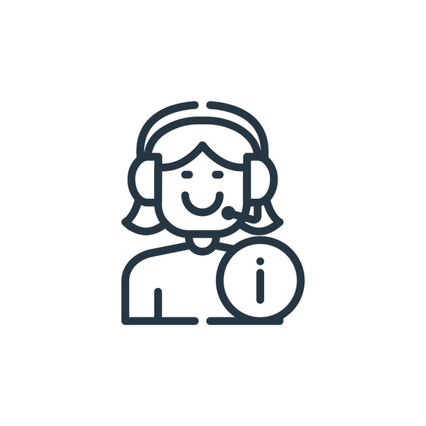 customer service icon vector from cyber monday concept. Thin line illustration of customer service editable stroke. customer service linear sign for use on web and mobile apps, logo, print media. - Vector, Image