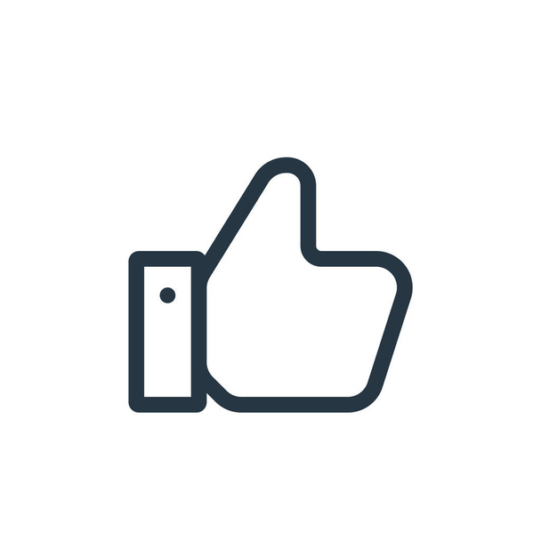 thumbs up icon vector from ui concept. Thin line illustration of thumbs up editable stroke. thumbs up linear sign for use on web and mobile apps, logo, print media. - Vector, Image