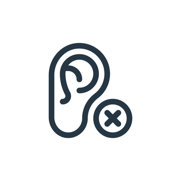 hearing icon vector from quit smoking concept. Thin line illustration of hearing editable stroke. hearing linear sign for use on web and mobile apps, logo, print media. - Vector, Image