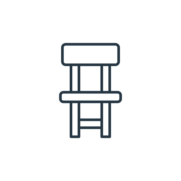 chaise icône vecteur du concept de meubles. Illustration en ligne mince de la course modifiable de la chaise. chaise signe linéaire pour une utilisation sur le web et les applications mobiles, logo, presse écrite. - Vecteur, image
