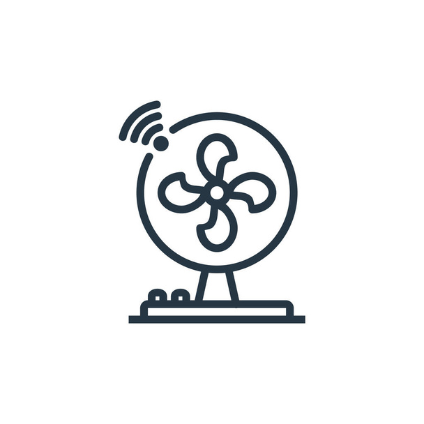 fans icon vector from internet of thing concept. Thin line illustration of fans editable stroke. fans linear sign for use on web and mobile apps, logo, print media. - Vector, Image