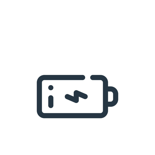 battery status icon vector from user interface concept. Thin line illustration of battery status editable stroke. battery status linear sign for use on web and mobile apps, logo, print media. - Vector, Image