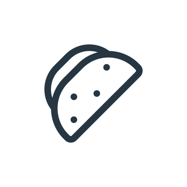 burrito icône vecteur du concept de restaurant. Illustration en ligne fine d'un trait modifiable en burrito. burrito signe linéaire pour une utilisation sur le web et les applications mobiles, logo, presse écrite. - Vecteur, image
