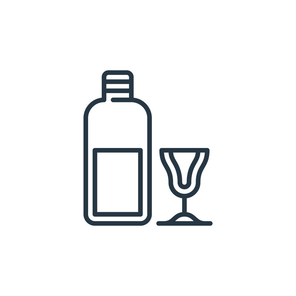 jenever icon vector from holland concept. Thin line illustration of jenever editable stroke. jenever linear sign for use on web and mobile apps, logo, print media. - Διάνυσμα, εικόνα