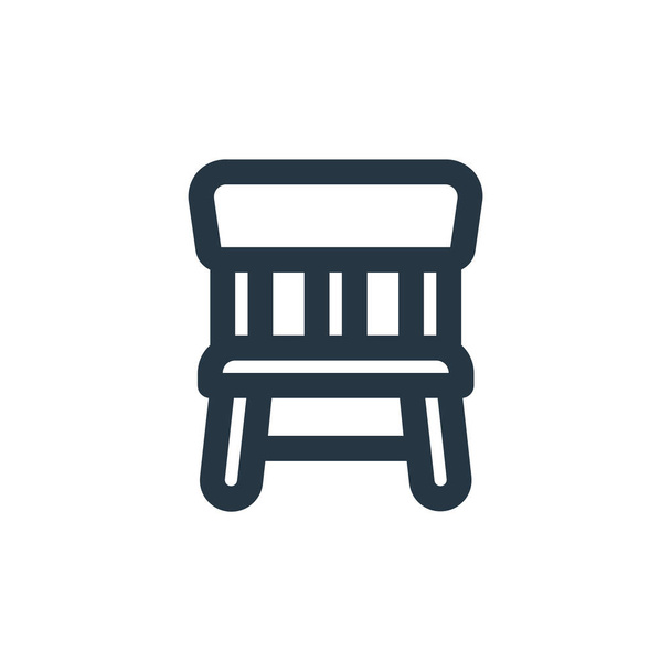 eコマースのUIコンセプトのイスアイコンベクトル。椅子編集可能なストロークの細い線イラスト。ウェブとモバイルアプリ、ロゴ、印刷メディアで使用するための椅子リニアサイン. - ベクター画像